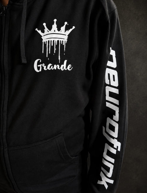 Bluza Neurofunk Grande – przód, logo Grande i Neurofunk na rękawach